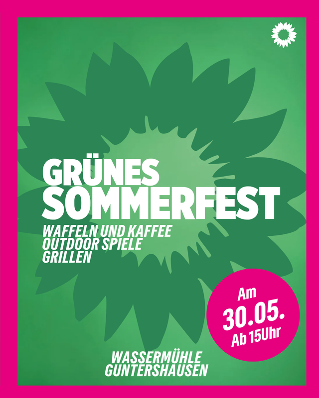 Einladung zum Sommerfest der GRÜNEN Baunatal